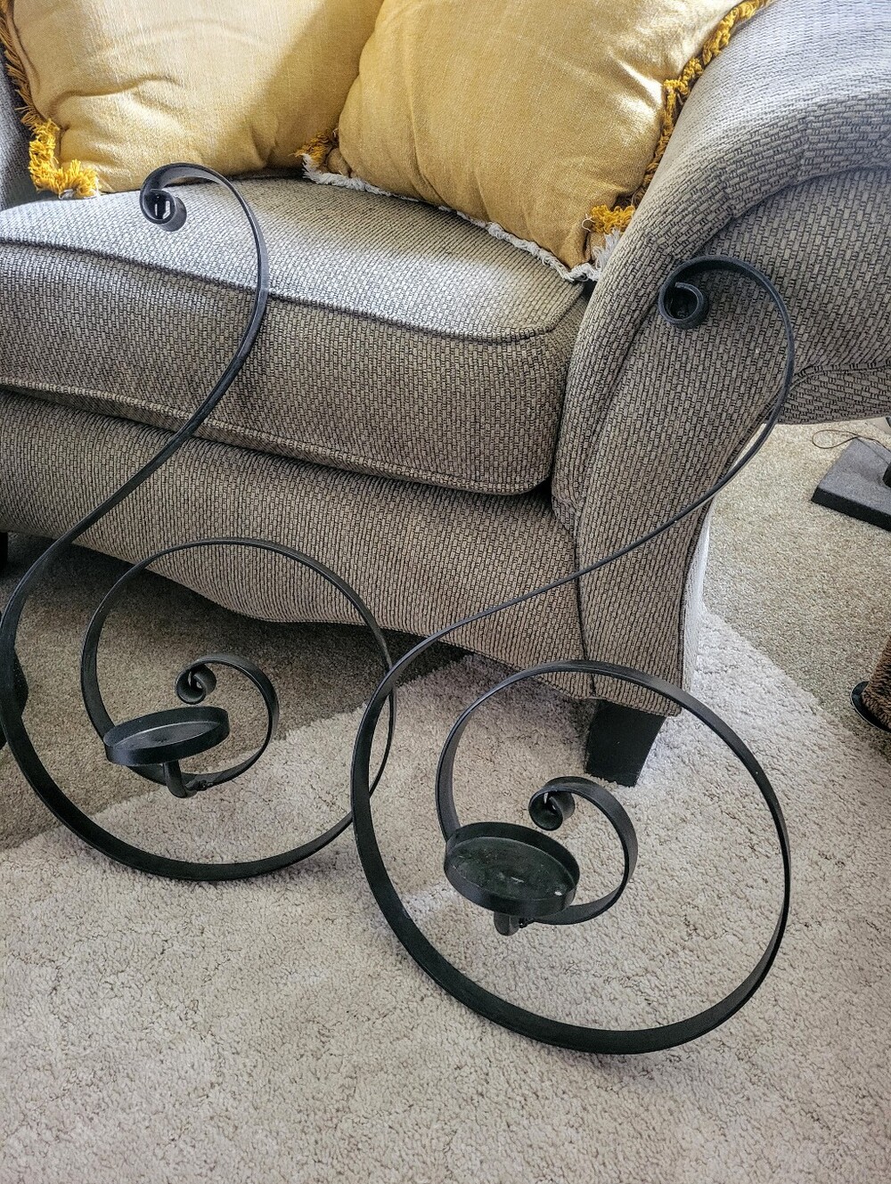 Large Iron Wall Decor/Candle Holders